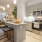 a kitchen with a stove and oven
