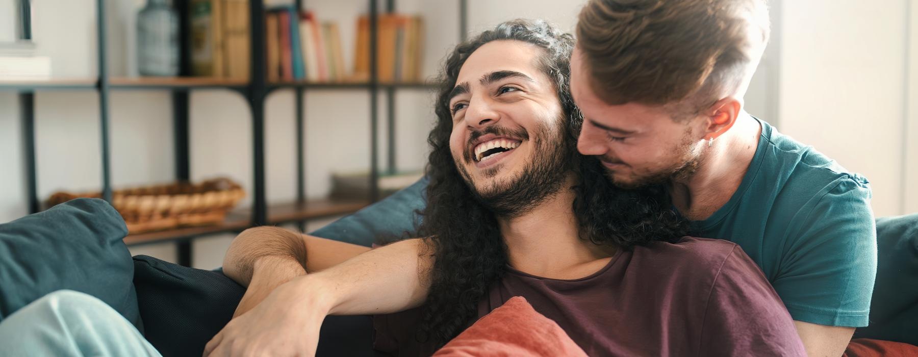 a man holding another man