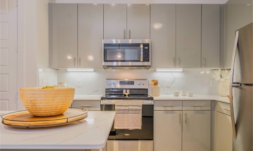 kitchen with stainless steel appliances